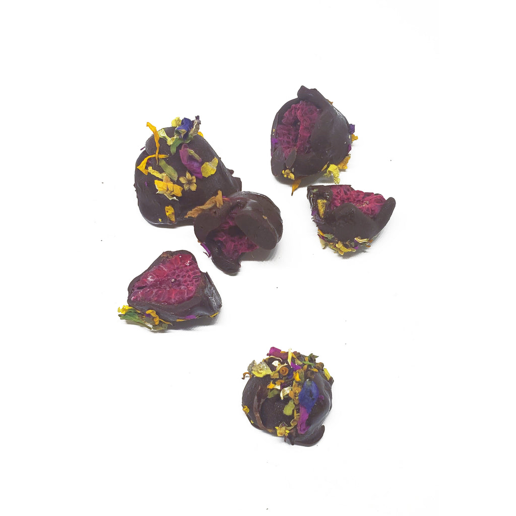FRAMBUESAS CON CHOCOLATE